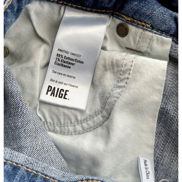 Paige Denim Cuffed Distressed Jean Shorts - Picture 4 of 5